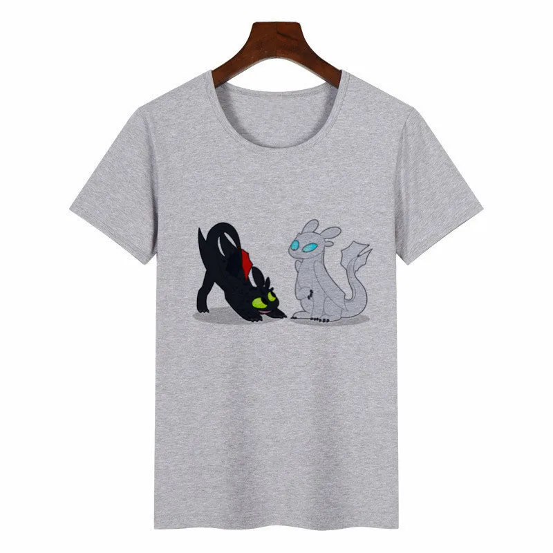 P615-9-grey Новая Летняя женская футболка Беззубик The Night Fury Graphic Tees женская футболка Harajuku аниме женские топы Эстетическая одежда - Цвет: P615-9-grey