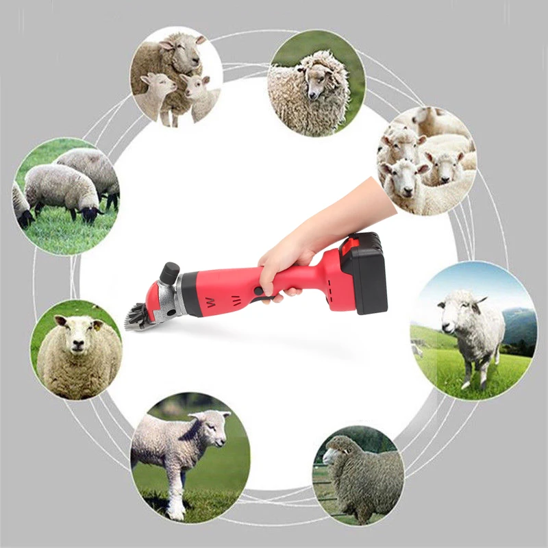 

400W 220V Cordless Rechargeable Electric Sheep Goat Shearing Machine Clipper Farm Shears Cutter Wool scissor Cut Machine+Box