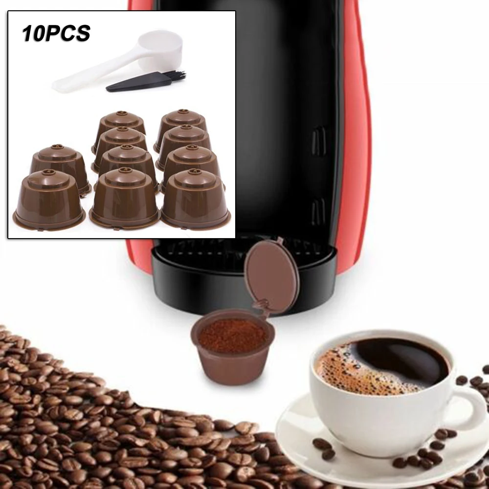 10 X многоразовые/многоразовые кофейные капсулы чашки для nescaffee dolcee Gusto пакет комплект