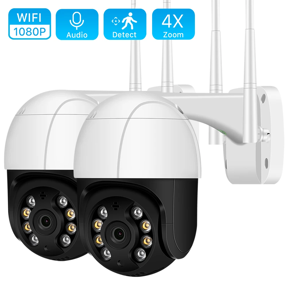 IP камера наружная беспроводная 2 МП PTZ 1080P Wi Fi 4 кратный зум|Камеры видеонаблюдения|