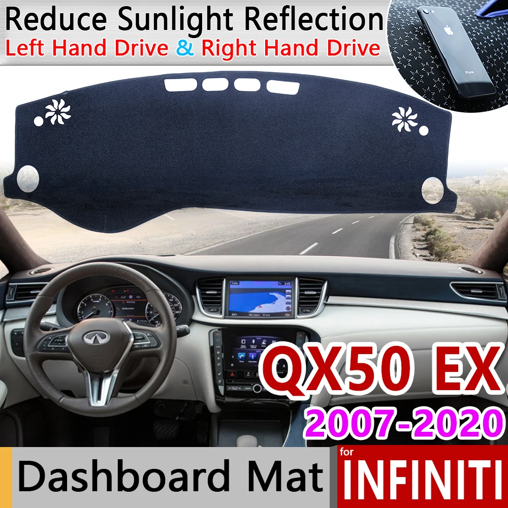 Для Infiniti QX50 EX35 EX37 EX30d 2007 ~ 2020 J50 II MK2 Противоскользящий коврик для приборной панели