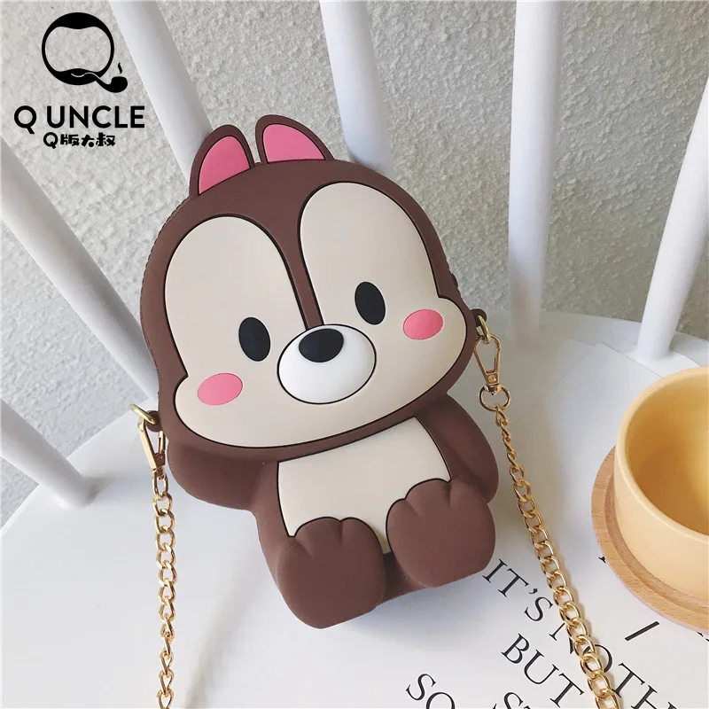 Сумки на цепочке с героями мультфильмов Q UNCLE сумки через плечо из силикагеля для