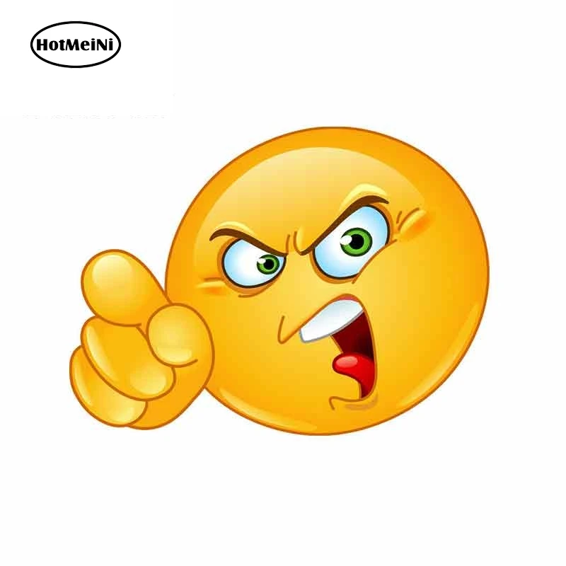 HotMeiNi 13 см x 9 6 для мультфильма Angry Face аниме наклейки автомобиля шлем мотоцикл