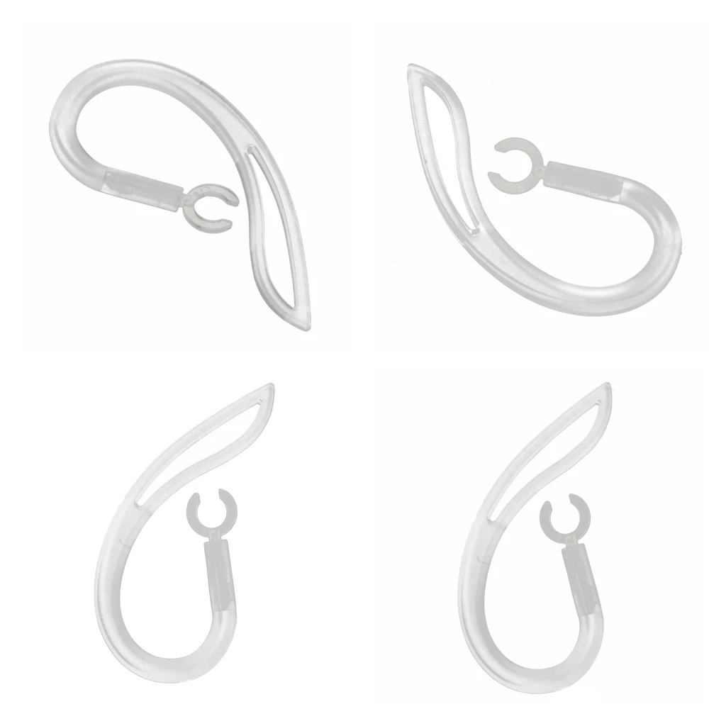 4pcs Clear Replacement Bluetooth Headset Earhooks for Plantronics Marque M155 M165 M1100 M100 M55 M28 M25 (6mm)