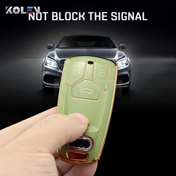 Nuovo TPU Car Remote Key Case Cover Shell Fob per Audi A4 B9 A5 A6 8S 8W Q5 Q7 4M S4 S5 S7 TT TTS TFSI RS Protector accessori - Nuovo TPU Car Remote Key Case Cover Shell Fob per Audi A4 B9 A5 A6