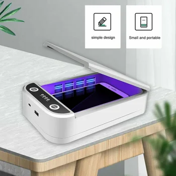 

UV Cell Phone Watch Key Jewelry Portable Face Cover Box For Families/work/travel/car 99% Removal Rate