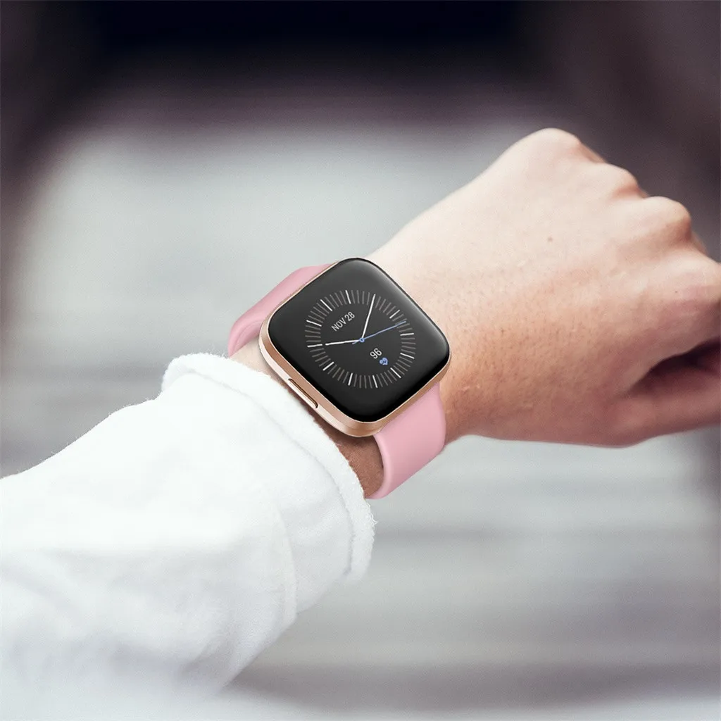 Силиконовый ремешок на запястье для Fitbit Versa 2, ремешок для смарт-часов, сменный ремешок для мужчин и женщин, браслет для мужчин, спортивный ремешок для часов, 19Oct