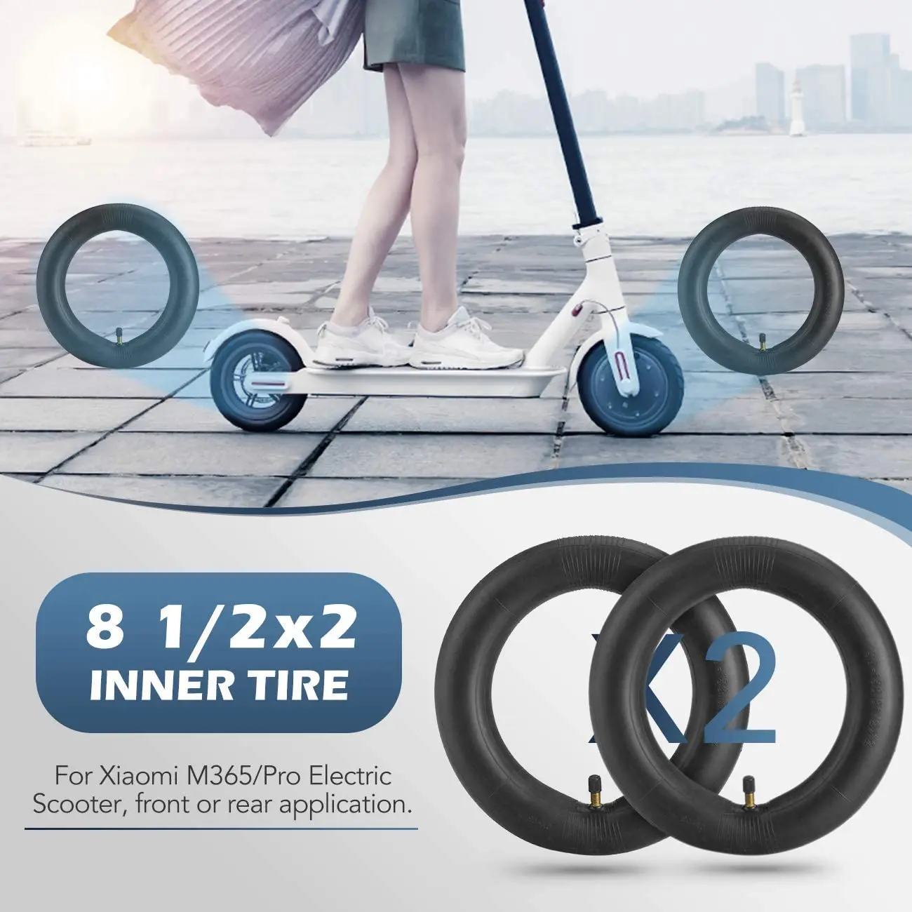 For Xiaomi Electric Scooter Thicken Inner Tubes 8.5