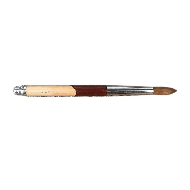 

Kolinsky Wood Silver Arylic Powder Nail Brushes Round Size 14 16 18 20