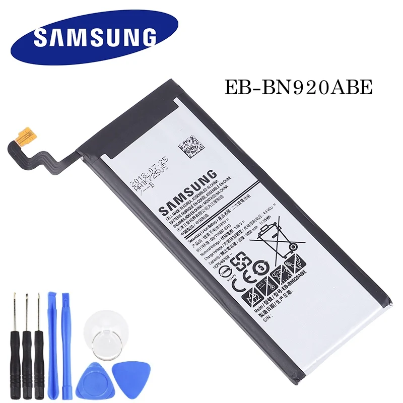 EB BN920ABE запасная батарея для Samsung Galaxy Note 5 SM N9208 Note5 N9200 N920t N920c оригинальная