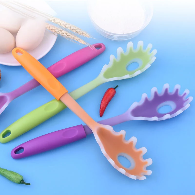 

Italian Powder Grab Spoon Hot Pot Silica Gel Kitchen Cooking Egg Noodle Spoon Cooking Household Essential Kitchen Gadgets