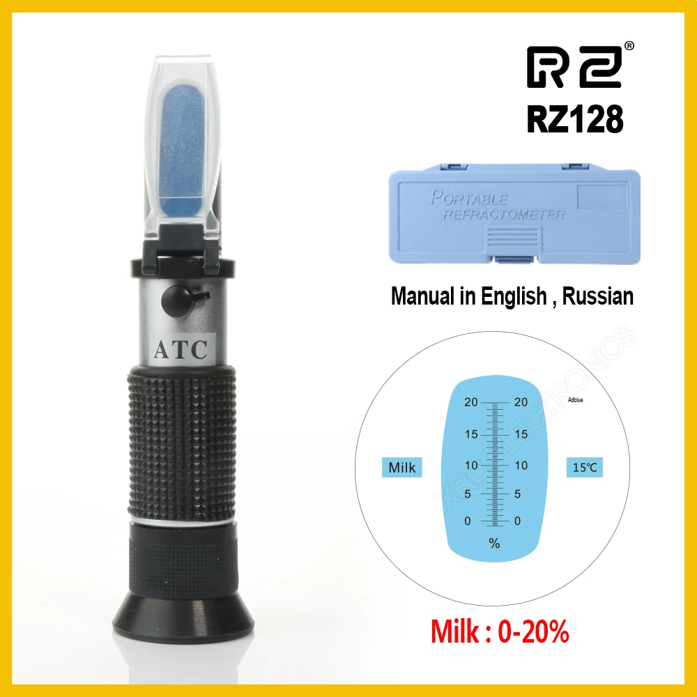 Рефрактометр для молока RZ 0 20% ручной инструмент RZ128|Рефрактометры| |