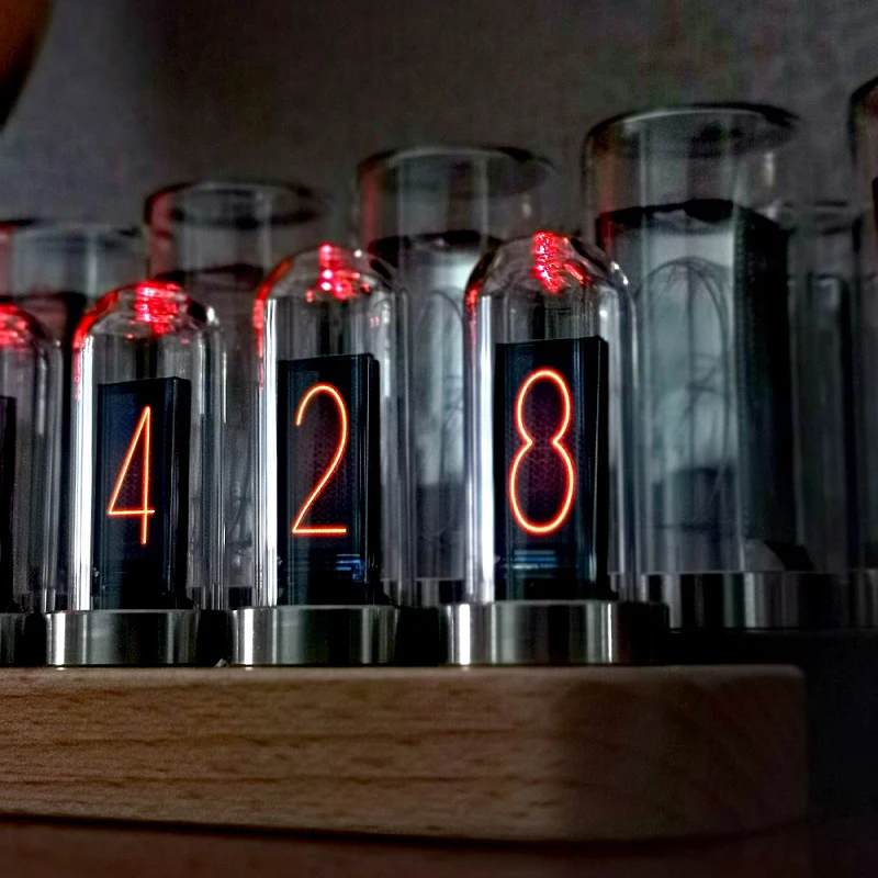 New Design IPS pseudo glow tube clock rhythm level meter desktop ornaments Christmas New Year gift 6