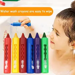 6pcs/set Bathroom Crayons Washed Color Easy To Erase Pen Crayons Creative Color For Kids Graffiti Painting Painting Art Sup D0N7