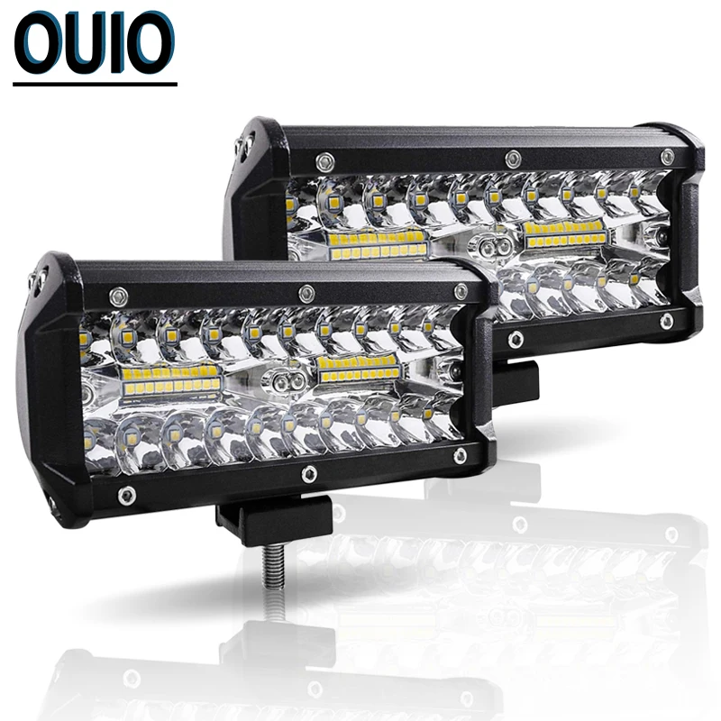 

LED Light Bar 7inch 120W Work Light for Car Tractor Boat OffRoad Off Road Bus Truck SUV ATV Driving Lamp 12V 4x4 Accessories