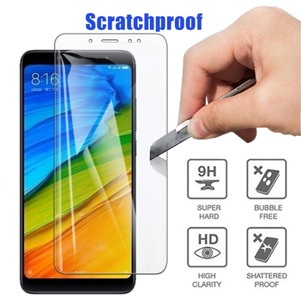 mobile protector Armored protective glass on the for xiaomi redmi 5 plus 6a 5plus tempered glas ksiomi resmi xiaomei redmi5plus screen protectors phone tempered glass