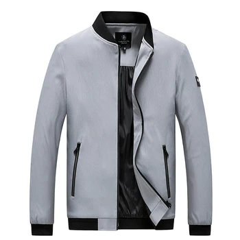 

2020 Spring New Fashion Zipper Bomber Jacket Men Solid Casual Jacket Slim Fit Outerwear Coat Big Size 6XL 7XL 8XL