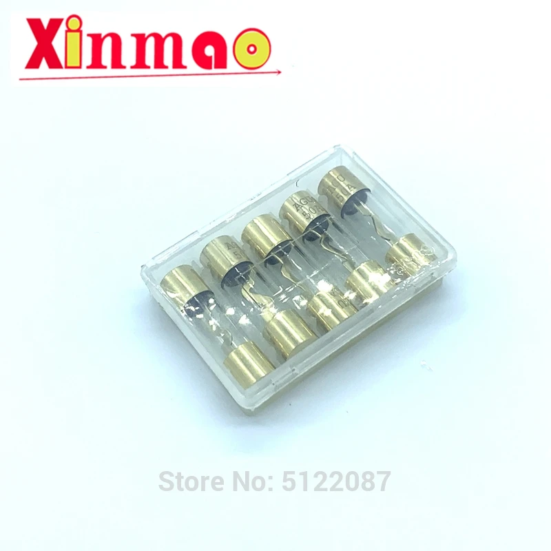 Gold plated glass AGU fuse 5Pcs car fuses kit tube fuses glass fuse kit 10*38MM Fuses Pack Car Audio Amp Amplifier 10A 15A 20A 25A 30A 40A 50A 60A 70A 80A 100A