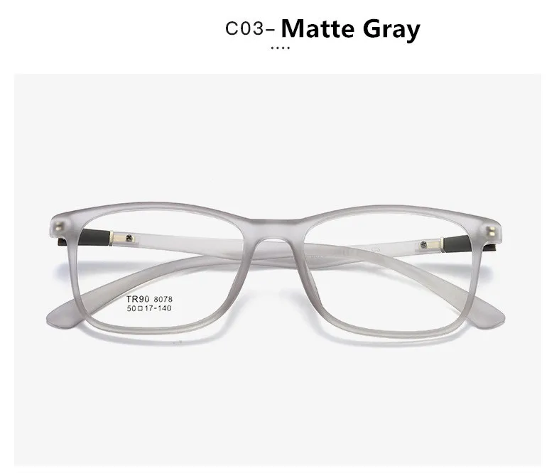 C3 Matte Gray 50-17-140 винтажная квадратная мужская оправа для очков, рецептурная Женская оправа для очков при близорукости, оправа для очков, оправа для очков для мужчин - Цвет оправы: C3 Matte Gray