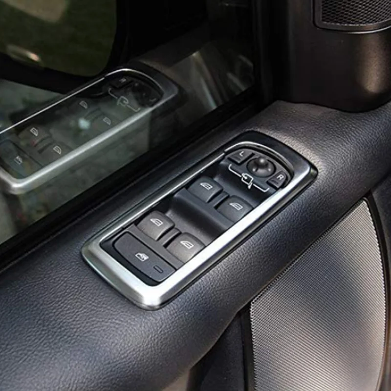 Chrome Car Door Window Switch Lift Button Cover Trim Frame for for Land Rover Discovery 4 LR4 Range Rover Sport L320 Accessories