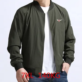 

Plus Size Men Jacket Stand Collar Baseball Uniform Outerwear Aviator Jacket Oversized 8XL 7XL 6XL 5X L Fashion 8803 LZ529
