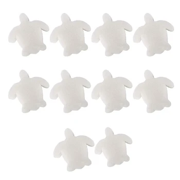

NEW-50Pcs White Floating Spa Sponge Turtle Oil Absorbing Hot Tub Skimmer Scum Absorber Cleaners for Swimming Pool
