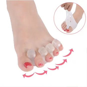 

2 Pairs Front Foot Pads Pinky Toe Separator Hallux Valgus Corrector Bunion Splint Toe Straightener for Toe Pain Relief