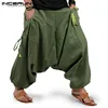 Fashion Men Harem Pants Joggers Streetwear Elastic Waist Loose Drop Crotch Trousers Men 2022 Pockets Solid Pants INCERUN S-5XL 7 ► Photo 1/6