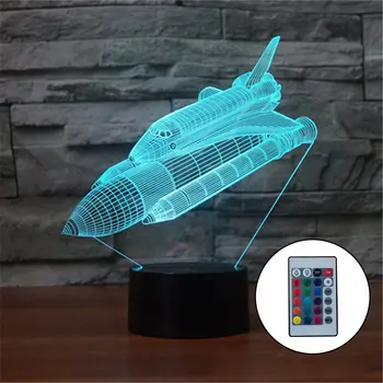 

Space Shuttle 23d Light Colorful Led Vision Light Gift Atmosphere Table Lamp