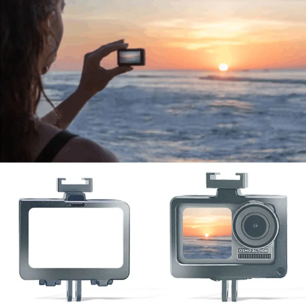 Металлический корпус Защитная каркасная рама чехол для DJI Osmo Action camera Аксессуары колпачки Крышка Спортивная камера протектор#801