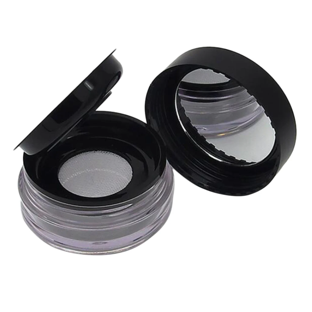 20G Empty Makeup Loose Powder Blush Case Refillable Cosmetic Container Jar Pot Box with Mirror and Sifter
