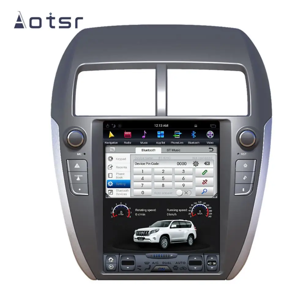 Sale Aotsr Tesla10.4“ Vertical screen Android 8.1 Car DVD player GPS Navigation For MITSUBISHI ASX RVR Outlander Sport 2010-2014 4