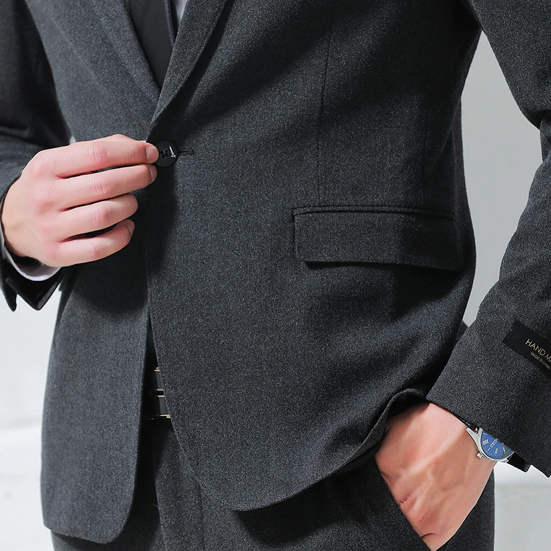 N& B Мужские костюмы Slim Fit мужские блейзеры(куртка+ брюки) 2 шт. костюм свадебные костюмы деловые официальные классические мужские пальто SR45