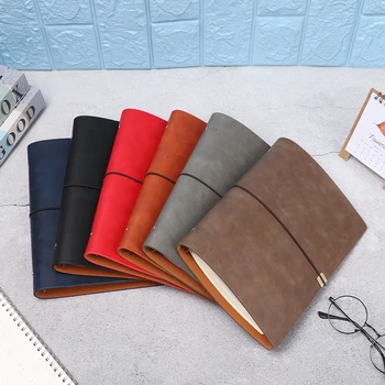 

1PC A5 Soft PU Leather Loose-leaf Notebook Business Retro Work Notepad Diary Notebooks Office Stationery Supplies 18*23.5cm
