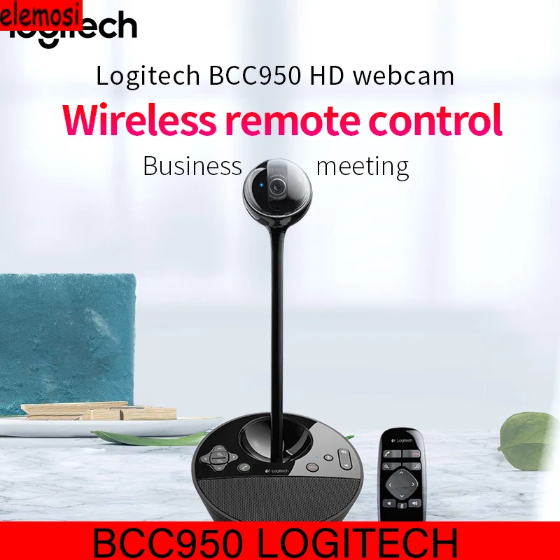 

Logitech BCC950 Conference Cam Full HD 1080P Desktop Video Webcam For Home Offices Online Course Computer Remote Camera Network