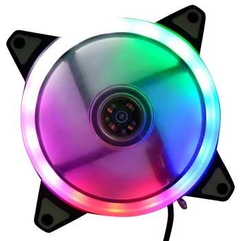 

120mm LED Cooling Fan 12V 4Pin to 3Pin RGB Ultra Quiet Computer PC CPU Cooler New Arrival