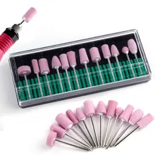 12 шт./компл. Quartz лак для ногтей электрические маникюрные сверла полировщик Фреза шлифовальный шлифовальная головка для ногтей Nail Art Педикюр Красота инструменты