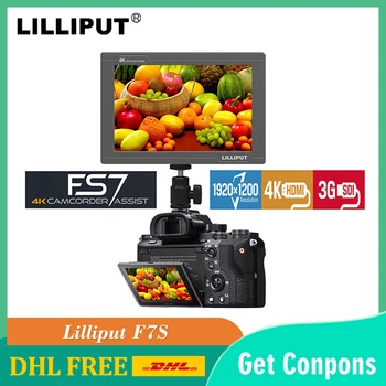 

Lilliput F7S 7" 4K LCD Camera Video Monitor HDMI 3G-SDI Input 1920*1200 Display For RED Canon Nikon BMMCC DSLR Camera