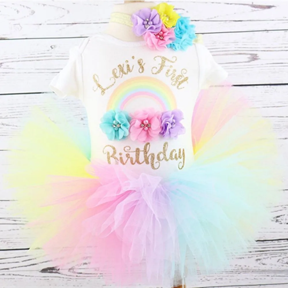 rainbow 1st birthday outfit