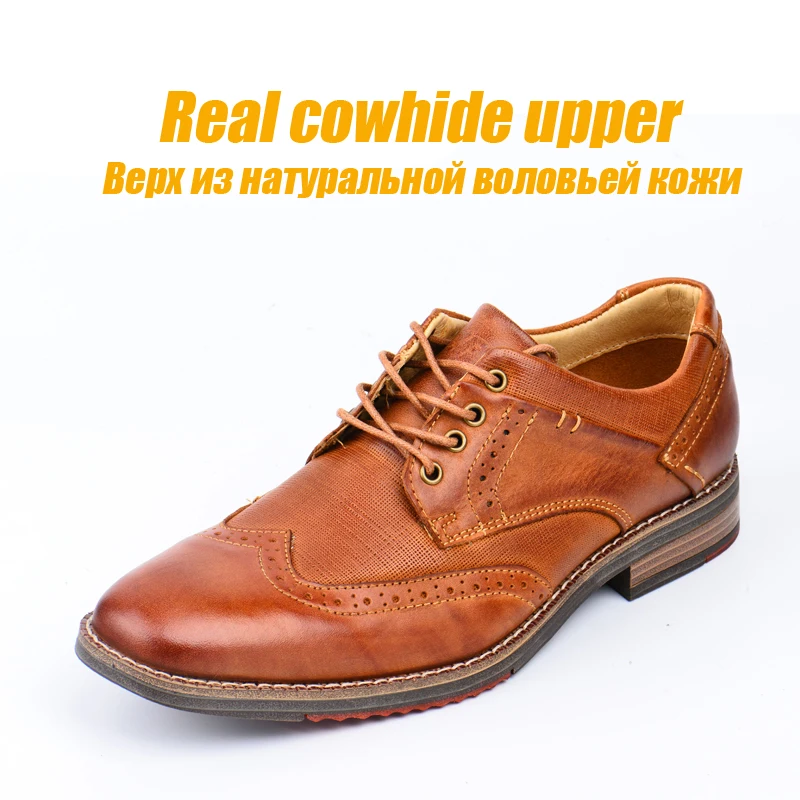 ZFTL Мужские модельные туфли из натуральной кожи, британский стиль, Ретро стиль, на шнуровке, весна-осень, мужская деловая официальная обувь Bullock 049