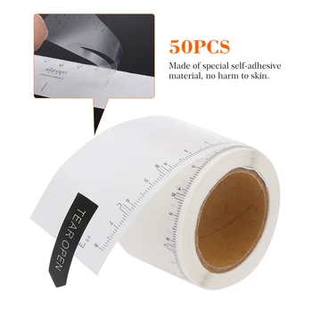 

50pcs /roll Disposable Eyebrow Ruler Sticker Adhesive Eyebrow Microblading Ruler Guide Permanent Makeup Tool