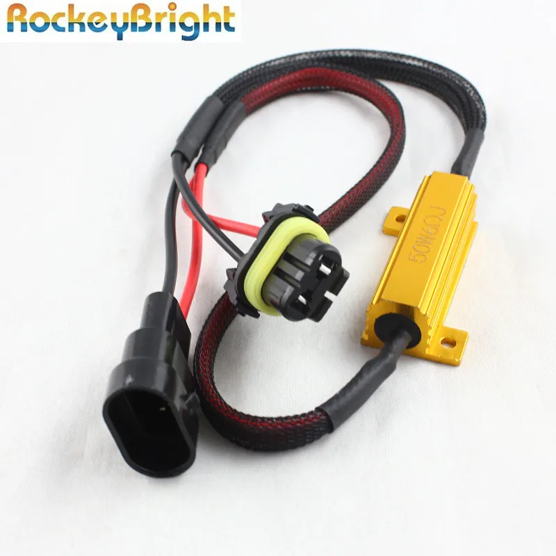 

2pcs 50W 6 ohm Led Load Resistor H1 H3 H4 H7 H8 H11 9005 9006 LED Tail Reverse Light Fog Warning Canceller Decoder