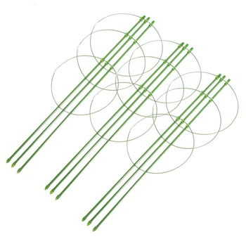 

HOT 6Pcs Plant Support Cage Garden Plant Support Ring Plant Stake Plant Support for Trellis, Climbing Plant, Flower 60cm