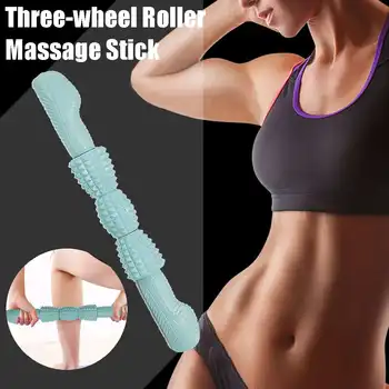 

Handheld Rolling Massager For Leg Back Shoulder Three-wheel Roller Anti-Cellulite Massager Stick Muscle Roller Body Relax Tool