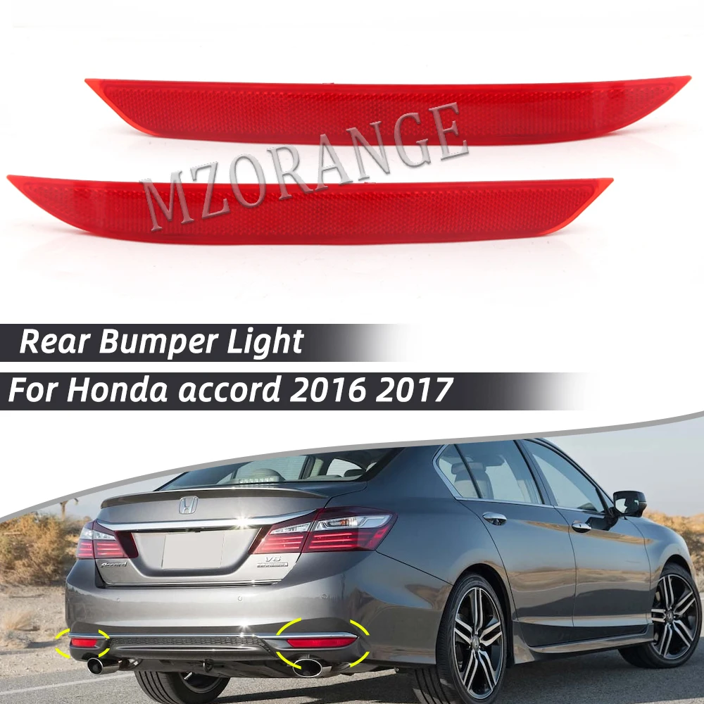 RH Rear Bumper Reflector Lamp Light Red Marker Fits for Honda Accord 2016-2017