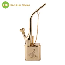 Двойного назначения медный кальян металлическая водопроводная труба моющиеся винтажные ручки Мужской портативный фильтр для питьевой воды трубы кальяна