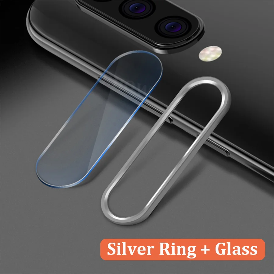 Закаленное стекло для huawei Honor 20 Pro glass Nova 5i 5T Pro металлическое кольцо для объектива камеры Защитная пленка для экрана len 20i V30 - Цвет: Silver Ring andglass