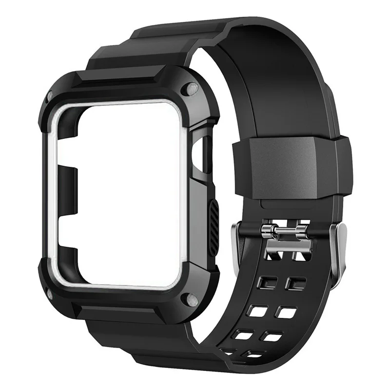 LR-WPD LOVERONY интегрированный ремешок 38 мм 42 мм для Apple Watch серии 3/2/1 ТПУ ремешок для часов ПК чехол для Apple i часы спортивный браслет - Цвет: LR-WPD