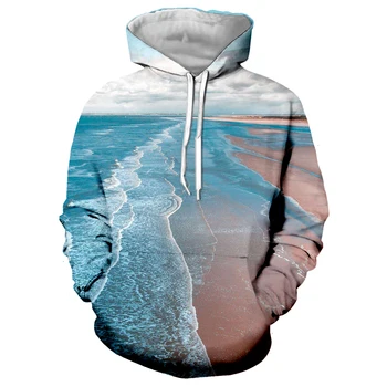 

3D Print Natural sea beach Sweatshirts Hipster Hoodies Jackets Women/men Hip Hop Streetwear Hoodie Tracksuits Harajuku Clothing