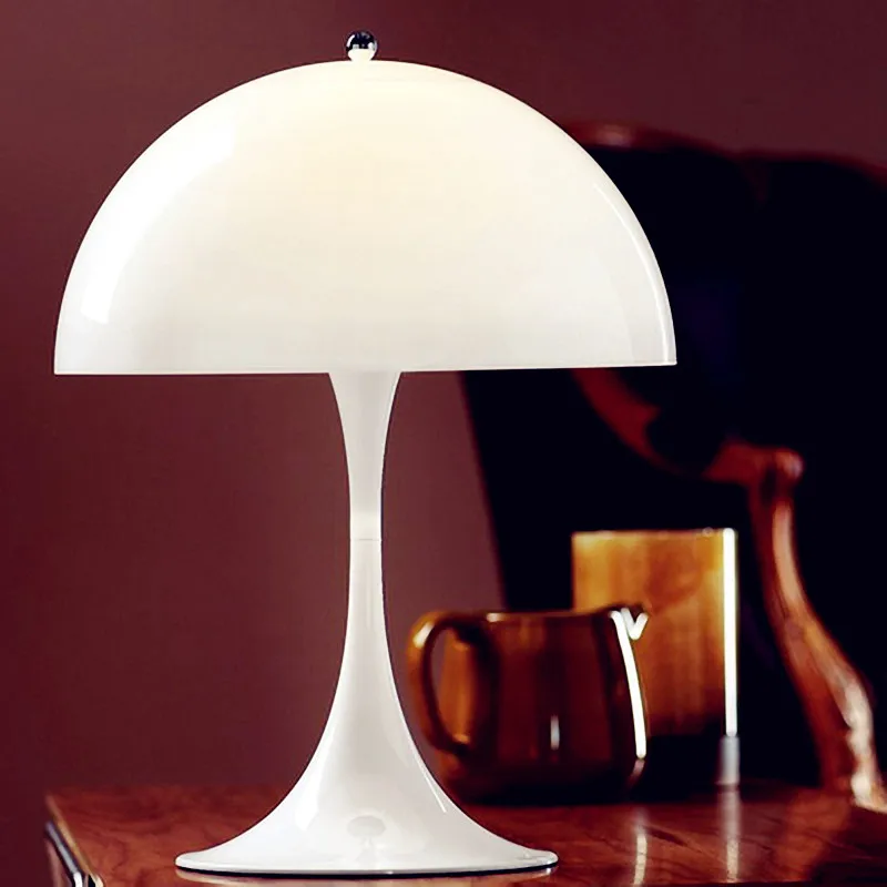 

Italian style Minimalist creativity Mushroom Table Lamp White Luminaire LED Table Lights E27 LED Bulbs for Living Room Bedroom